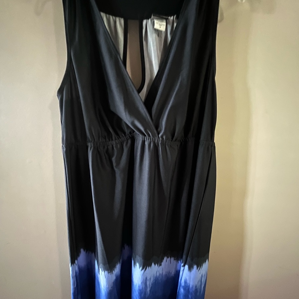 Route 66 Black and Blue Maxi Dress